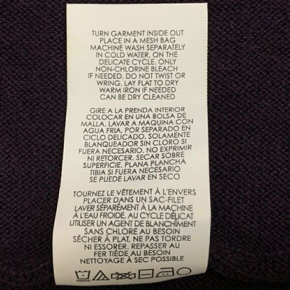 CAbi Women’s Open Front Drape Criss Cross Back Plum Cardigan - Picture 10 of 12